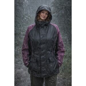 Raincoat Joe Rocket RS-2 Waterproof Black Purple Motorcycle XL One Piece Jacket